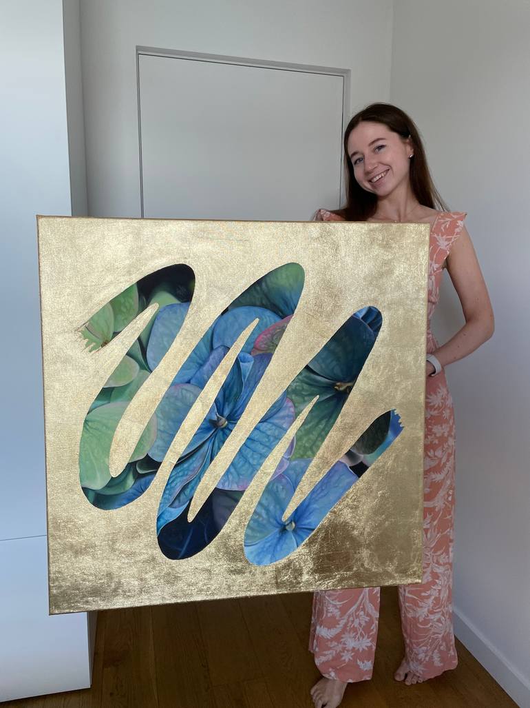 Original Photorealism Floral Painting by Oksana Vinnichenko