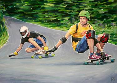 Original Modern Sport Paintings by Natalia Rezanova