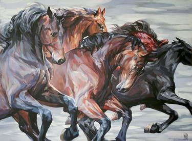 Original Realism Horse Paintings by Natalia Rezanova