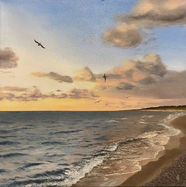 Print of Seascape Paintings by Ieva Graudina