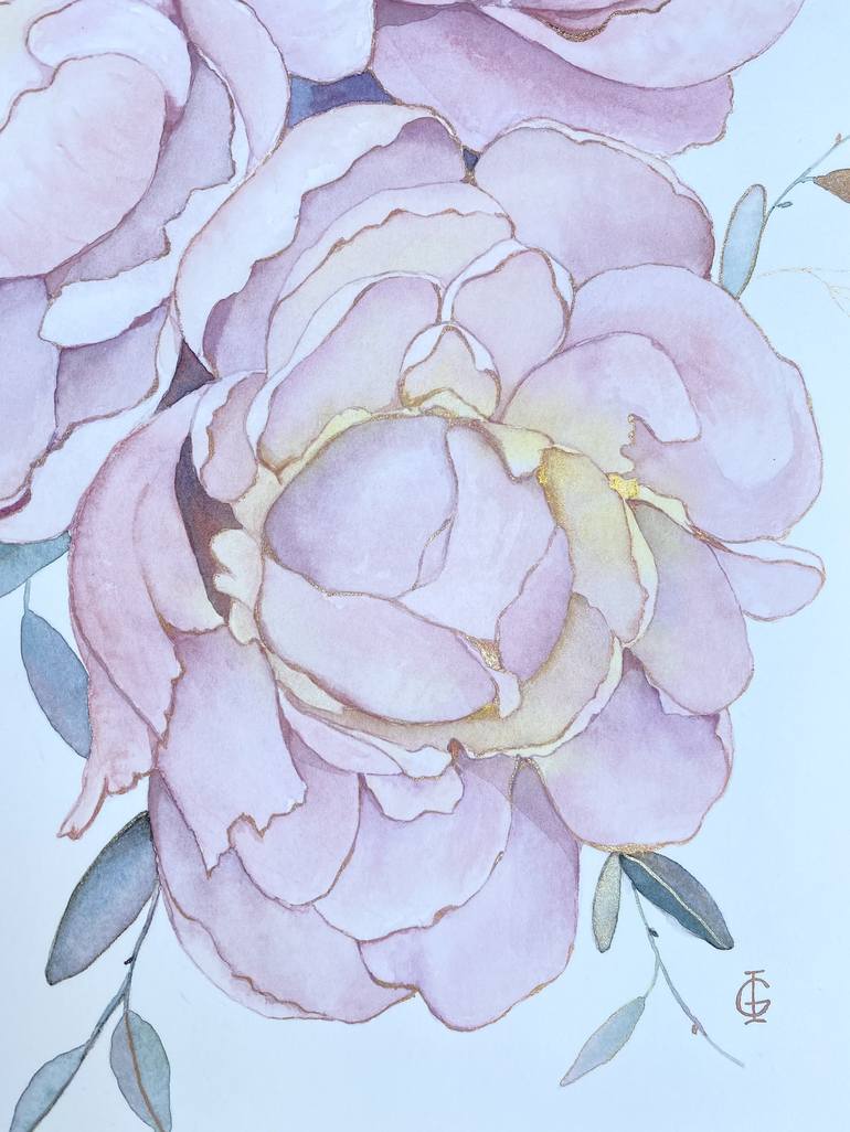 Original Illustration Floral Painting by Ieva Graudina