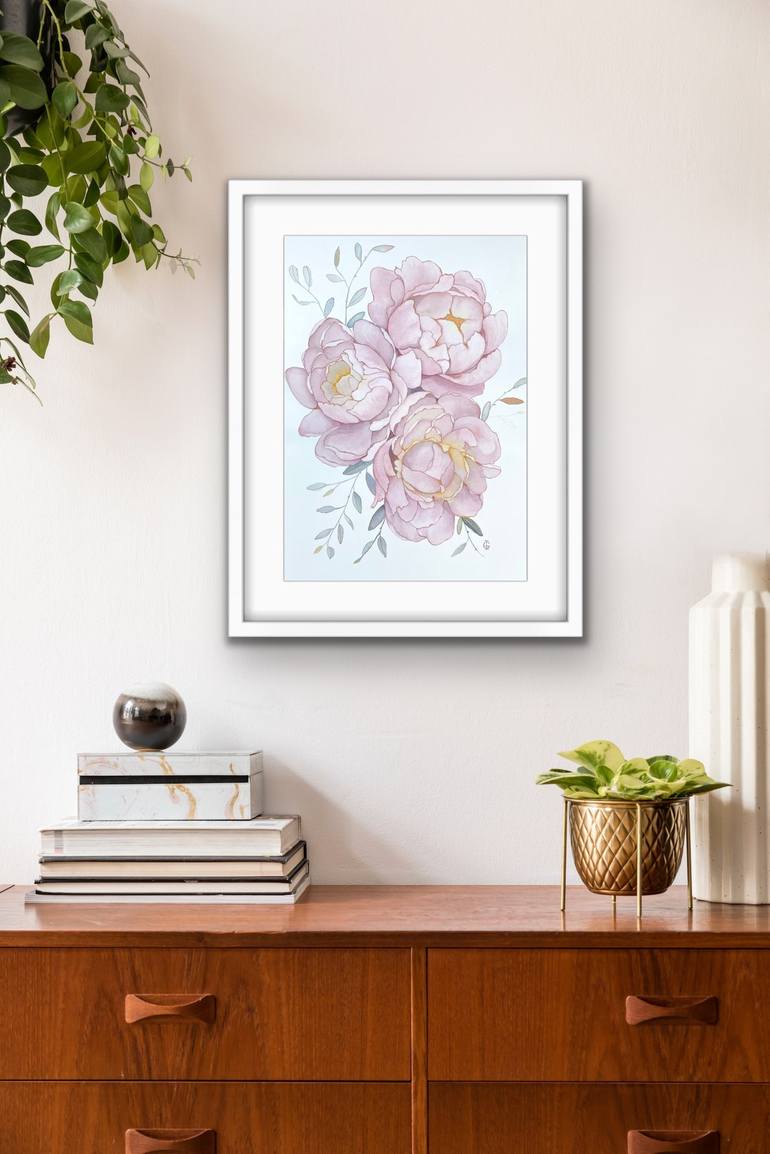 Original Illustration Floral Painting by Ieva Graudina