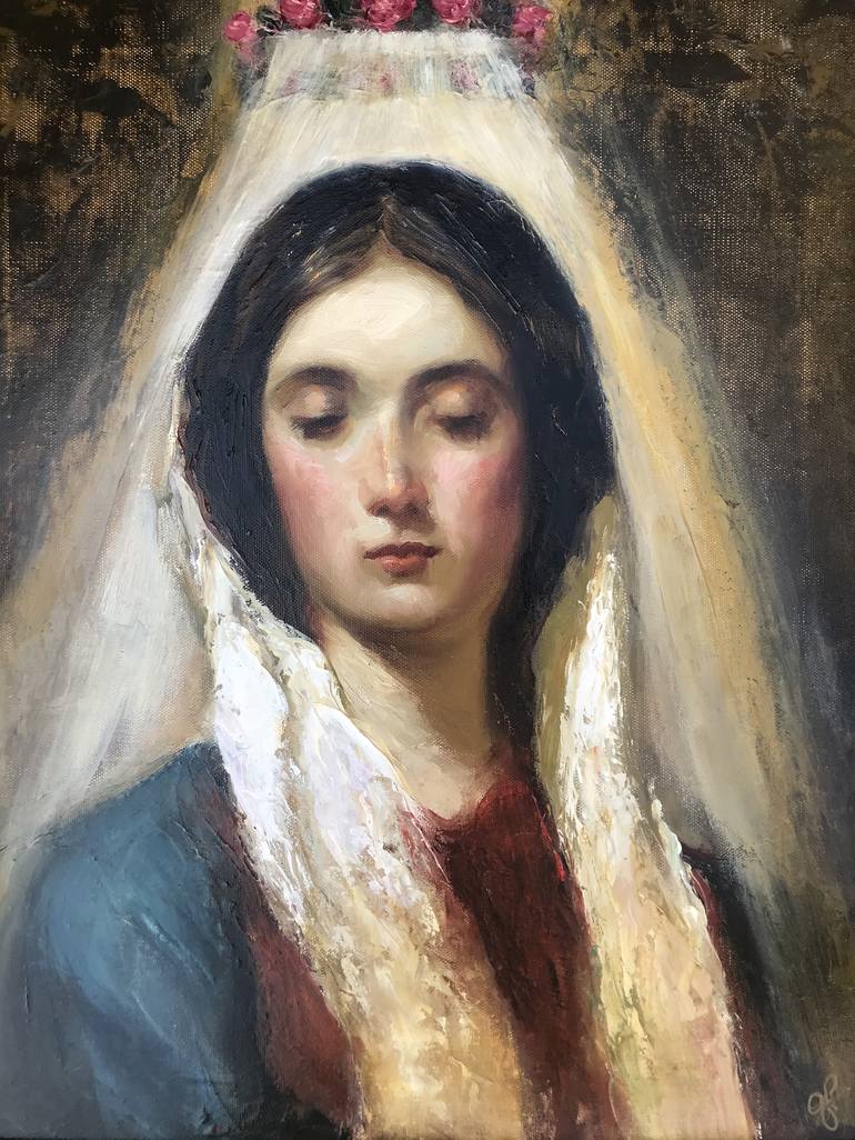 The Virgin Mary Painting by Gigi Rice | Saatchi Art