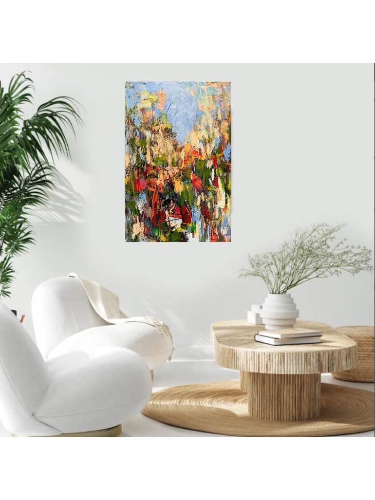 Original Impressionism Abstract Painting by Mona Berga