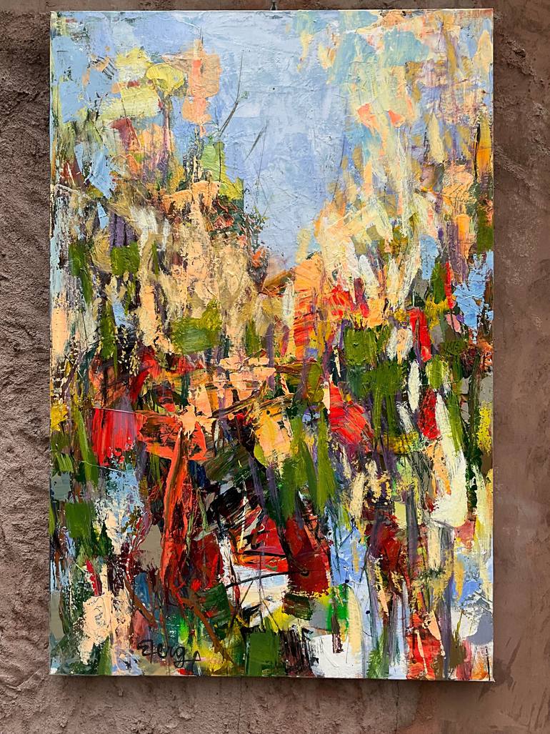 Original Impressionism Abstract Painting by Mona Berga