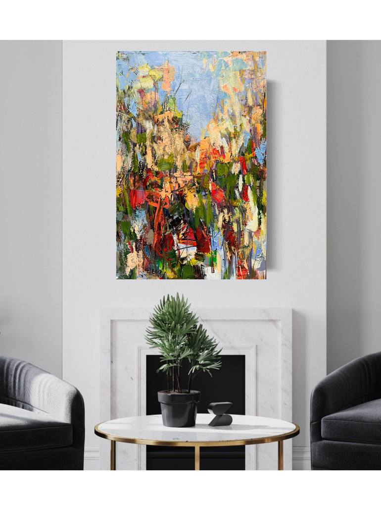 Original Impressionism Abstract Painting by Mona Berga