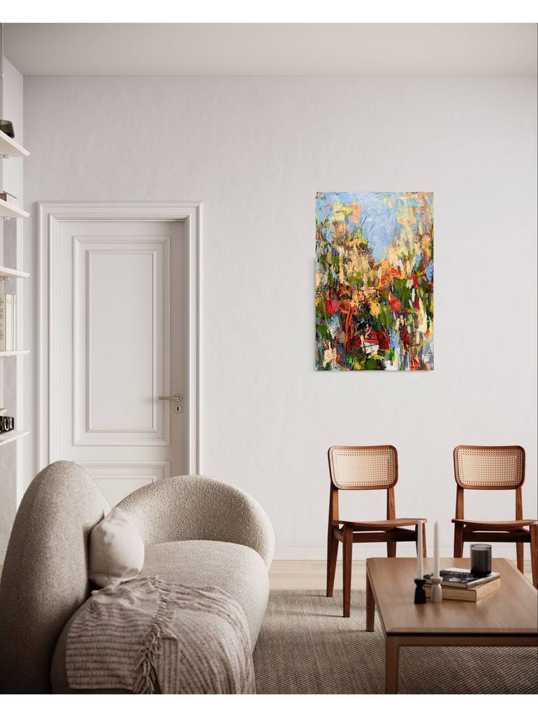 Original Impressionism Abstract Painting by Mona Berga