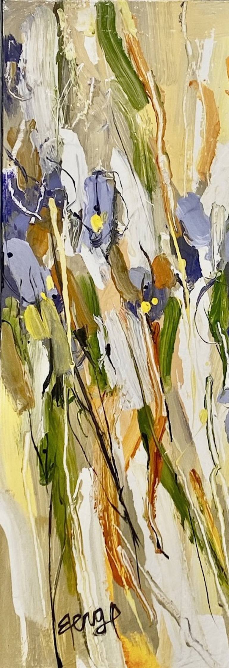 Original Expressionism Floral Painting by Mona Berga