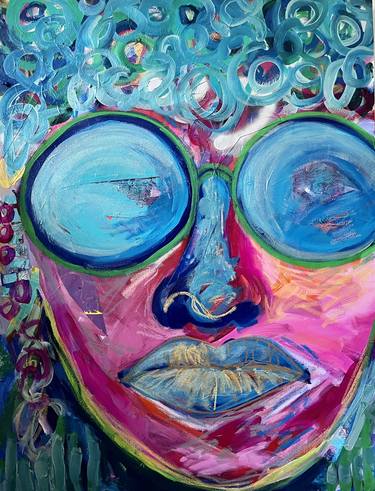 Original Abstract Expressionism Portrait Paintings by Amy Cline
