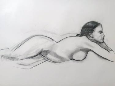 Original Nude Drawing by Rodrigo de Mendoza