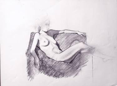 Original Nude Drawing by Rodrigo de Mendoza