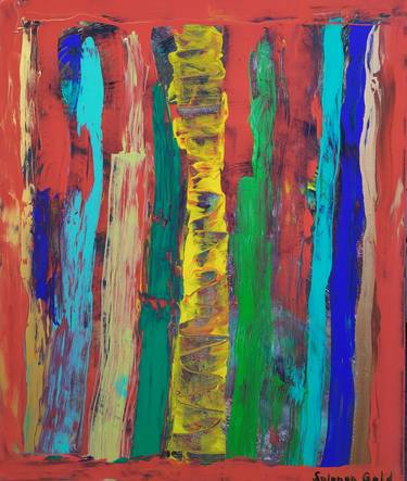 Original Abstract Expressionism Abstract Paintings by Solomon Gold