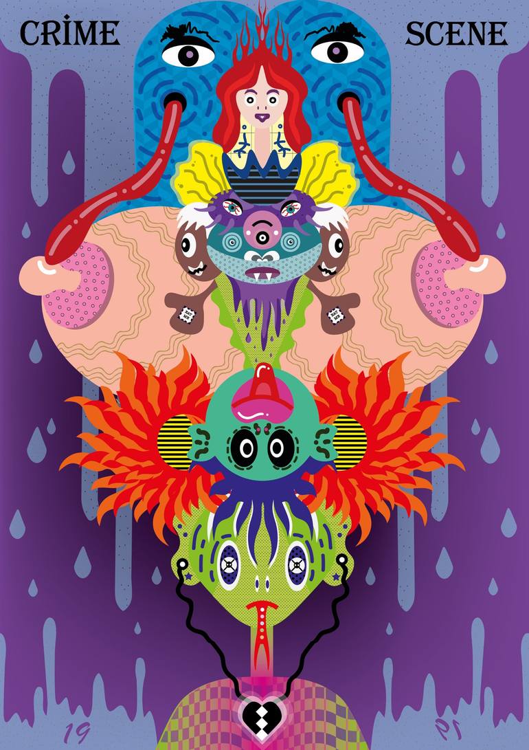 What's inside of your head ? Painting by Crime Scene Saatchi Art