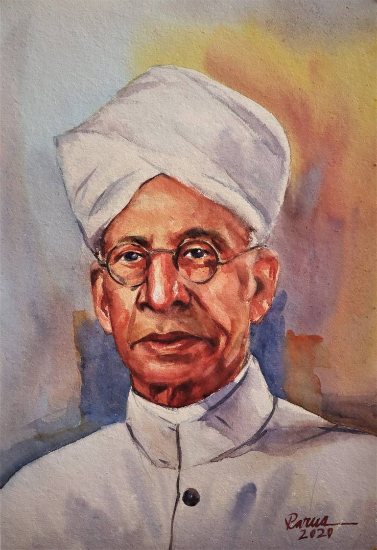 Dr. Sarvepalli Radhakrishnan Painting by Sankarshan Parua ...
