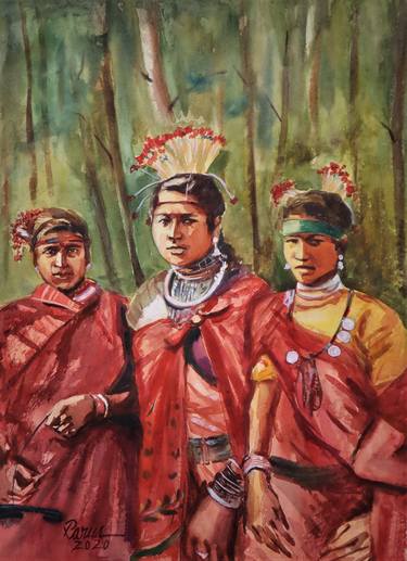 Original People Painting by Sankarshan Parua