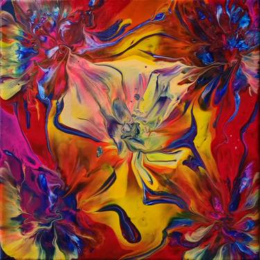 Red Triptych. Waltz of the Flowers. thumb