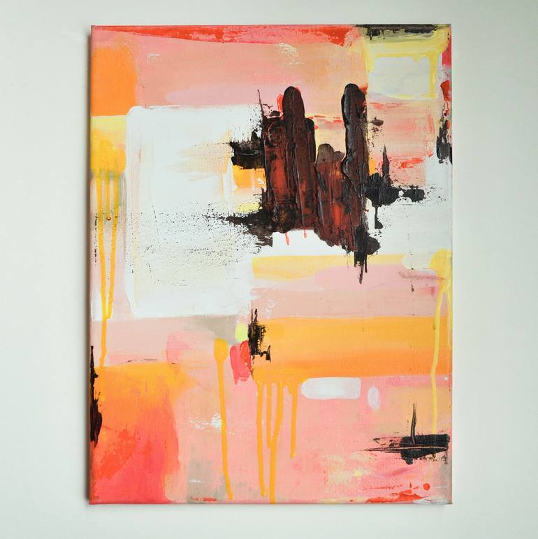 Original Expressionism Abstract Painting by Olga Konstantynovska