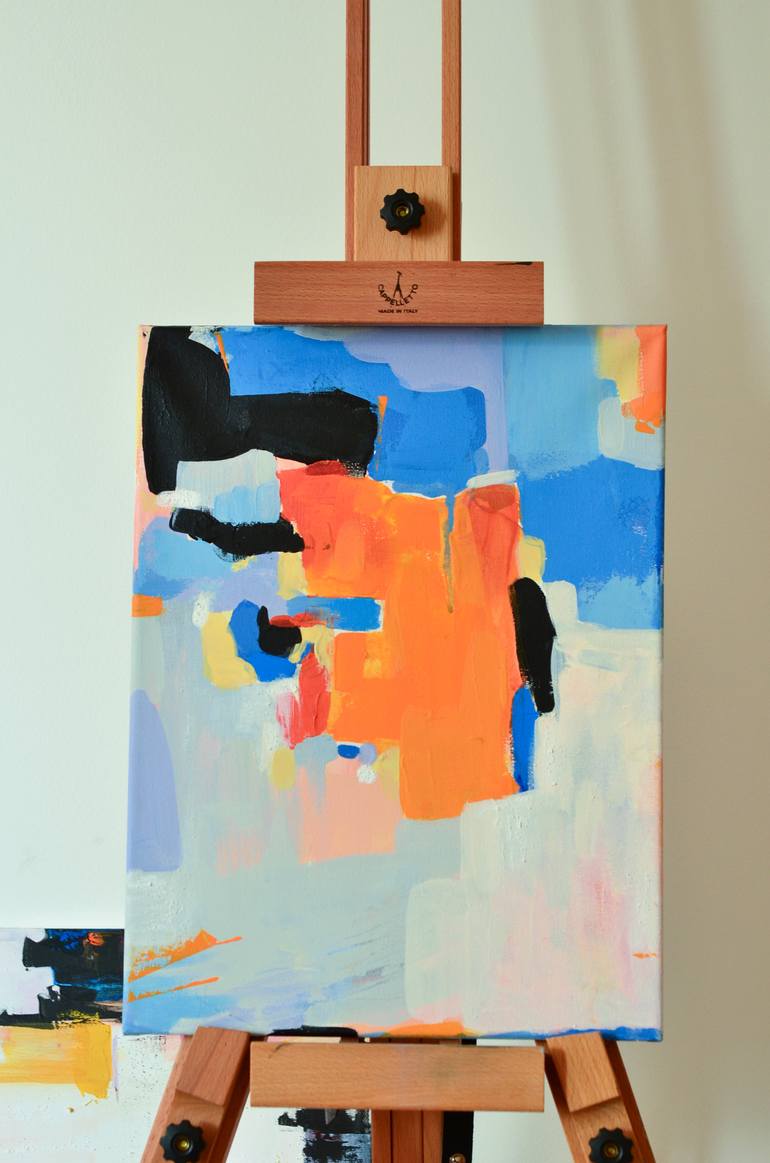 Original Abstract Expressionism Abstract Painting by Olga Konstantynovska