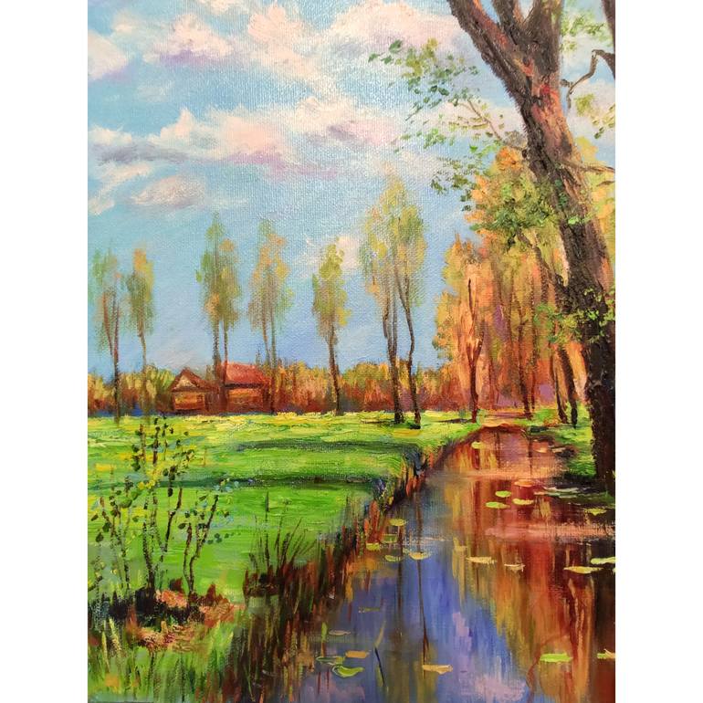 Original Impressionism Nature Painting by Elena Safonova