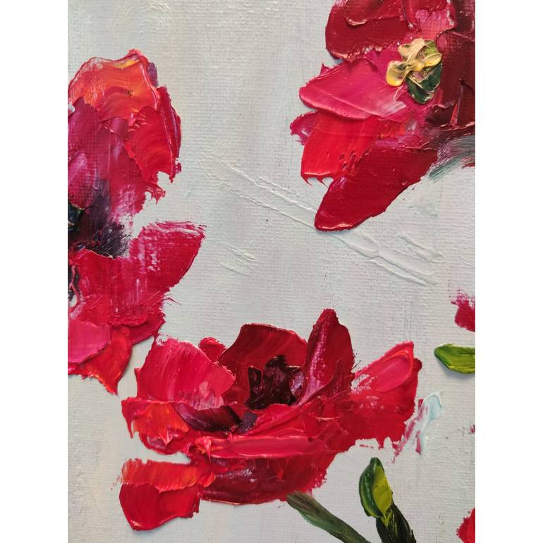 Original Impressionism Floral Painting by Elena Safonova