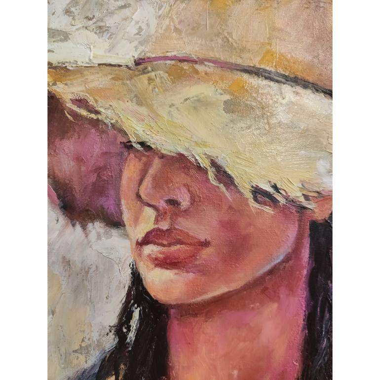 Original Impressionism Portrait Painting by Elena Safonova