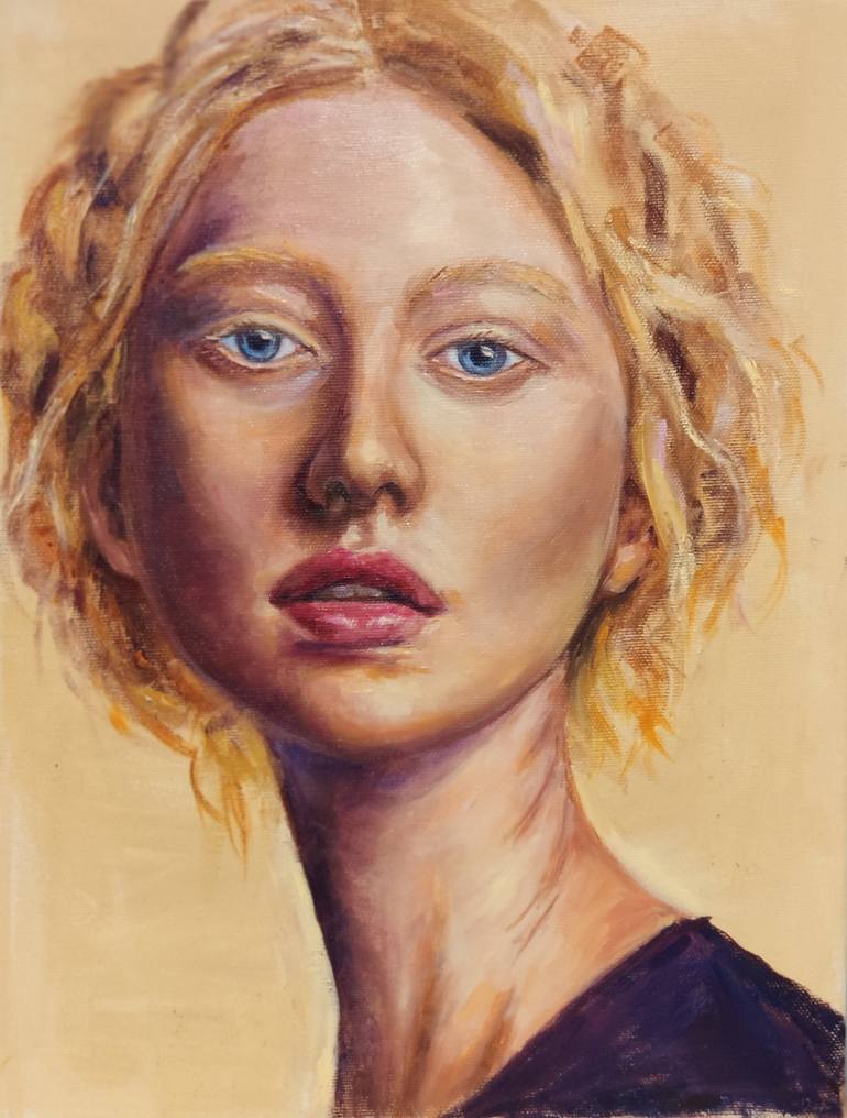 Blonde Painting by Elena Safonova | Saatchi Art