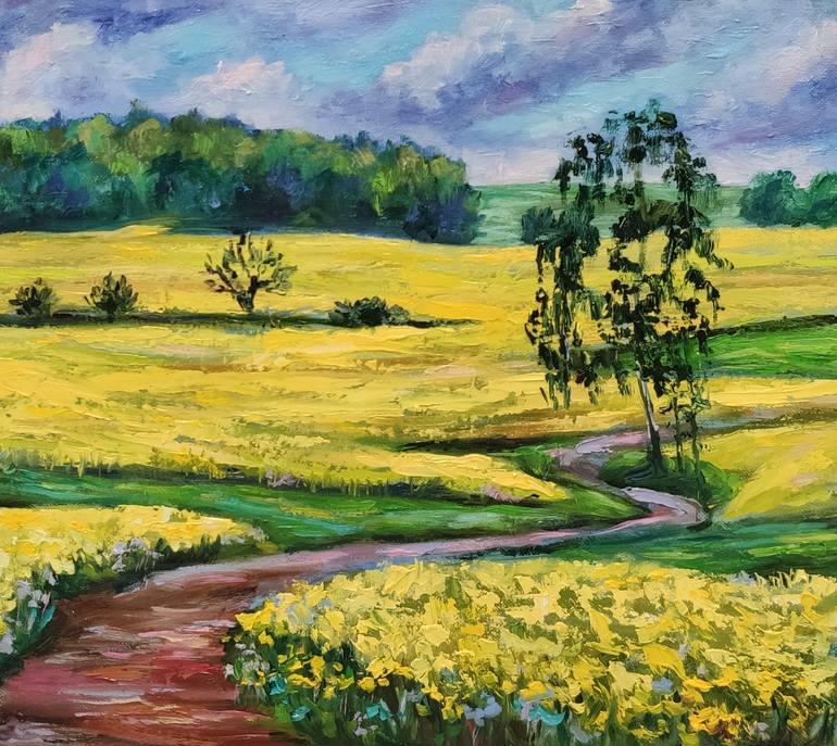 Original Impressionism Landscape Painting by Elena Safonova