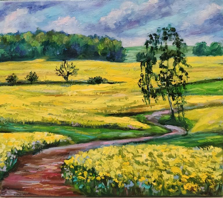 Original Impressionism Landscape Painting by Elena Safonova