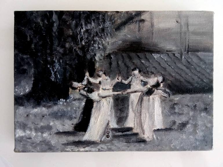 Original Black & White Women Painting by nurgul simsek