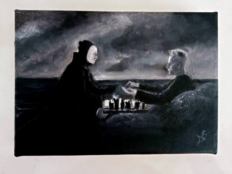 Original Portraiture Cinema Painting by Nurgul Simsek