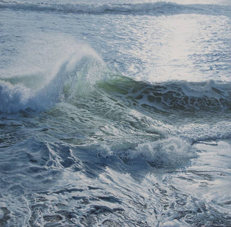 Atlantic waves Painting by Javier Torices | Saatchi Art