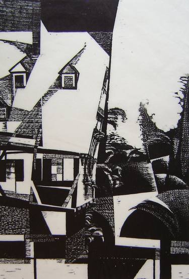 Original Cubism Architecture Printmaking by Barbara McPhail