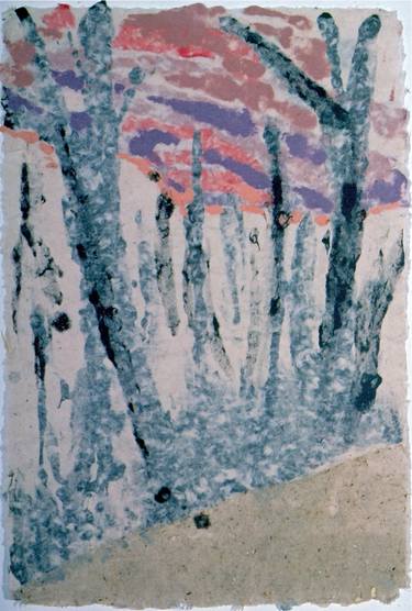 Original Impressionism Landscape Collage by Barbara McPhail