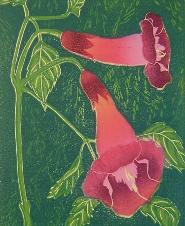 Original Realism Floral Printmaking by Barbara McPhail