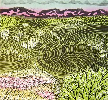 Original Illustration Landscape Printmaking by Barbara McPhail