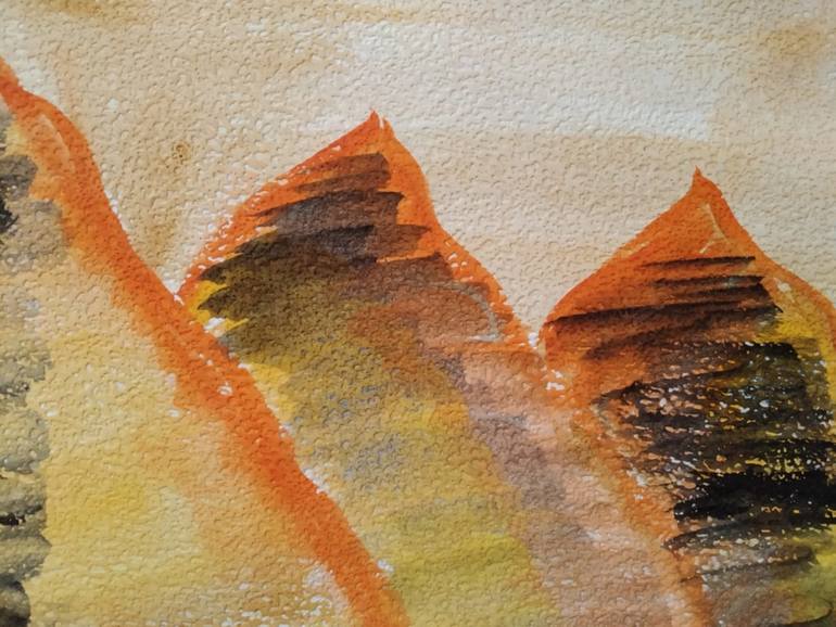 Original Abstract Landscape Painting by Moon Abbasova
