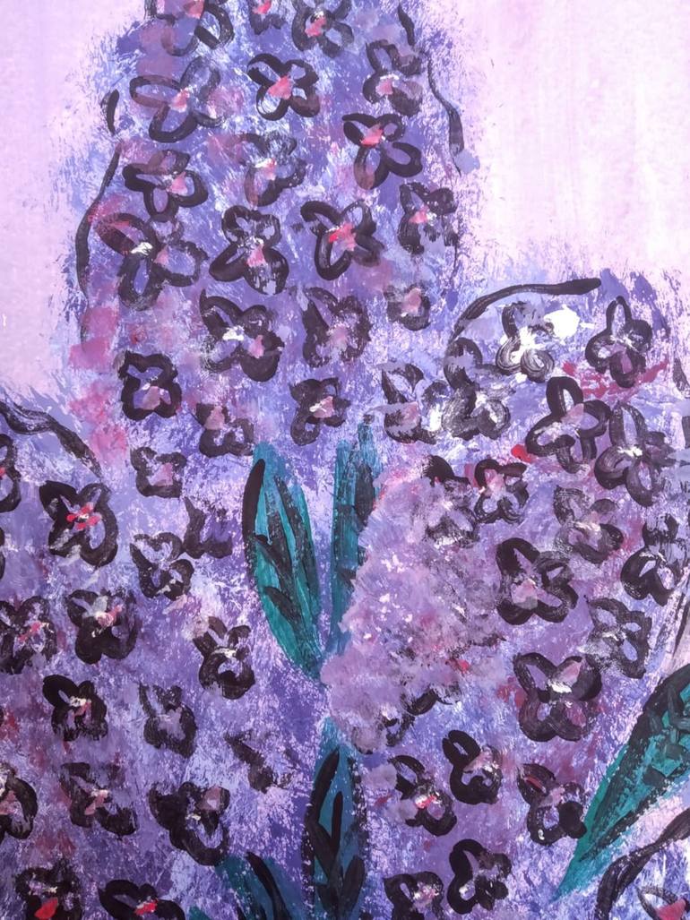 Original Abstract Floral Painting by Moon Abbasova