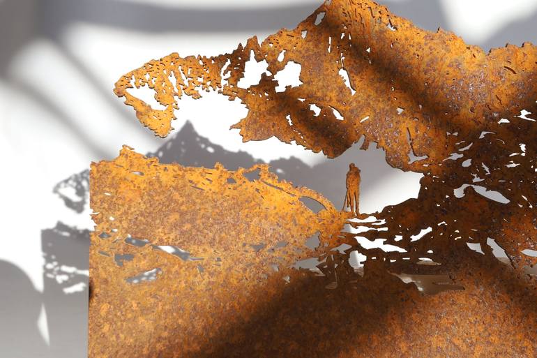 Original Abstract Landscape Sculpture by Paolo Albertelli - Mariagrazia Abbaldo