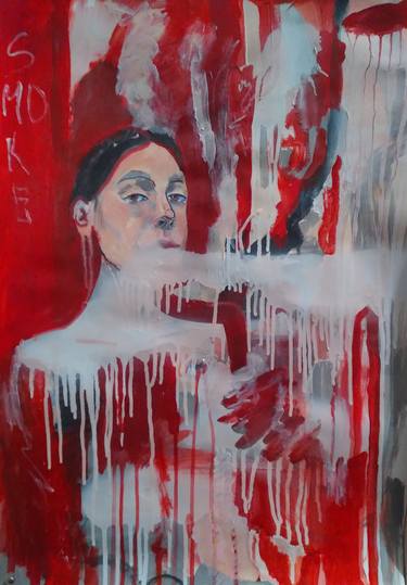 Original Folk Abstract Painting by Elizaveta Rat