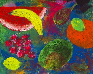 Original Abstract Expressionism Food Paintings by Judi Silvano