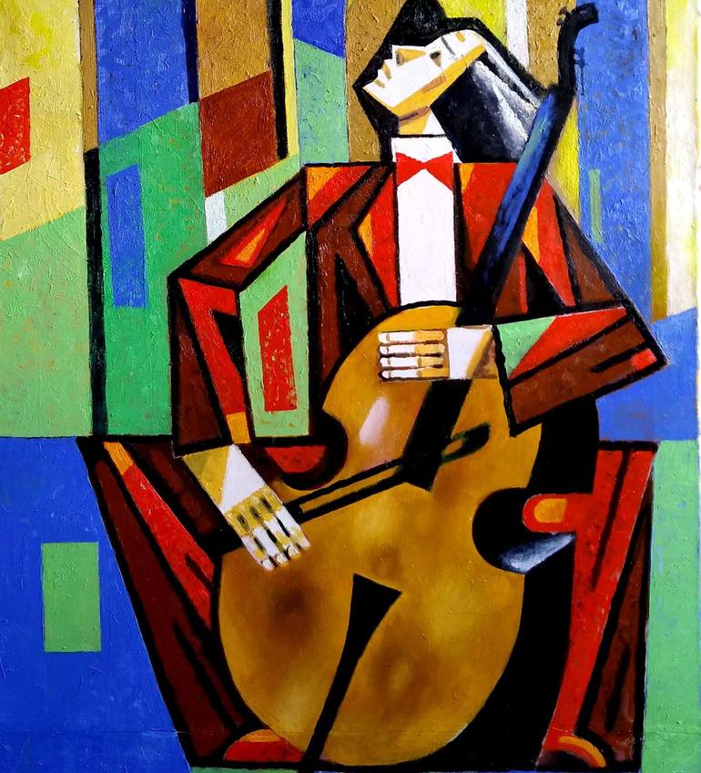 Musician Painting By Anatoliy Chudinovskikh 