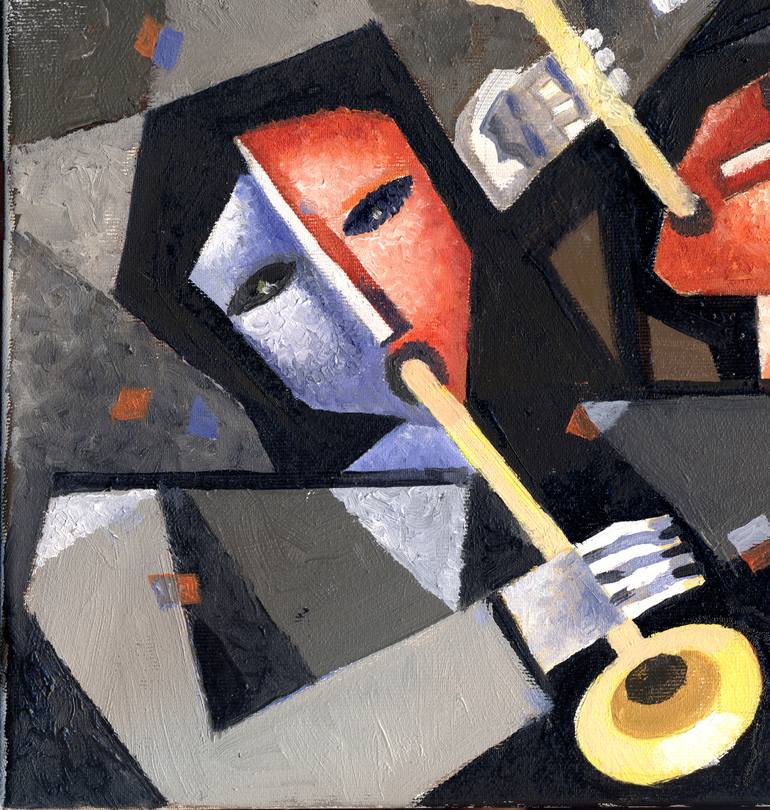 Original Cubism Music Painting by Anatoliy Chudinovskikh