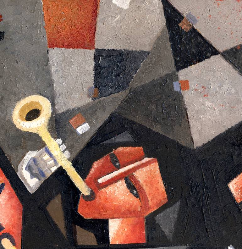 Original Cubism Music Painting by Anatoliy Chudinovskikh