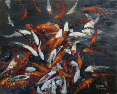 Original Fine Art Fish Paintings by Kiran Zaidi