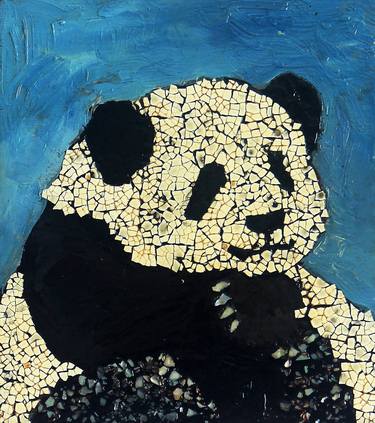 Panda No.1 - original lacquer painting thumb