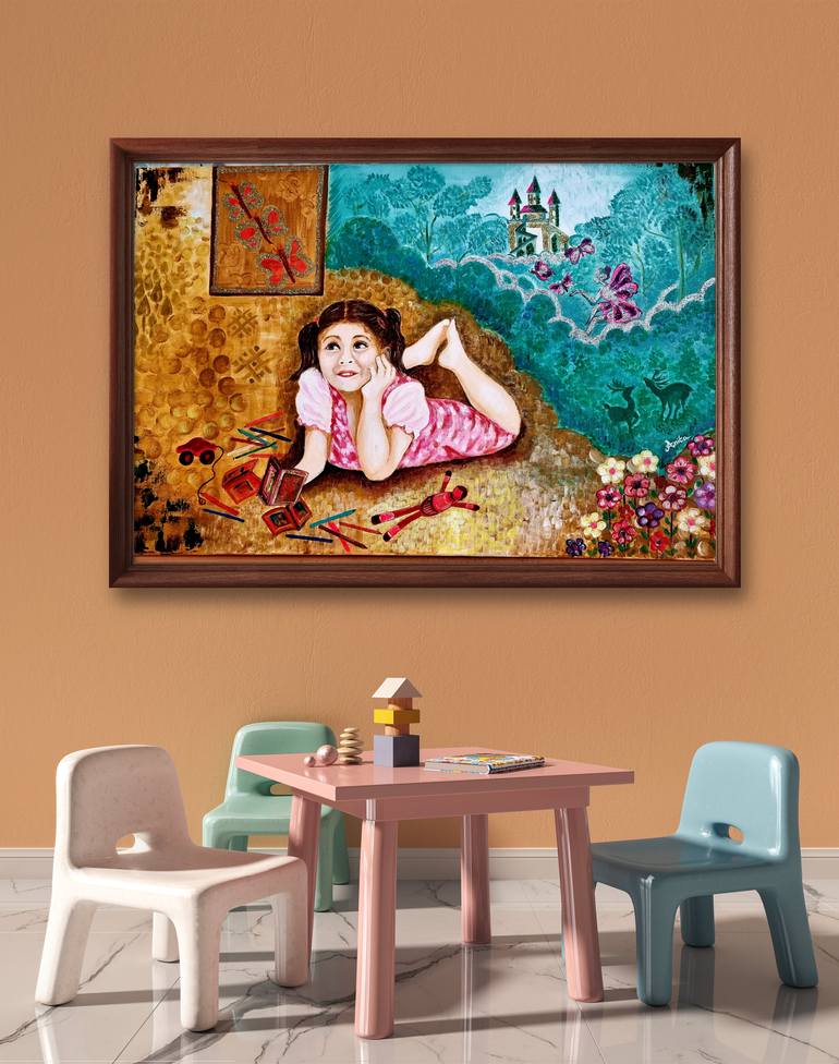 Original Abstract Expressionism Abstract Painting by Anita Jain