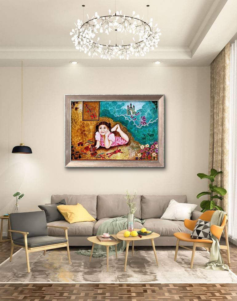 Original Abstract Expressionism Abstract Painting by ANITA JAIN