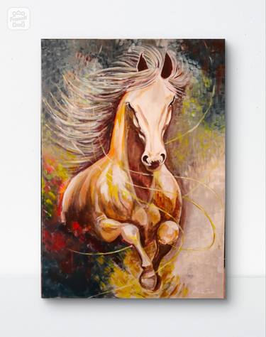 Original Abstract Expressionism Horse Paintings by ANITA JAIN