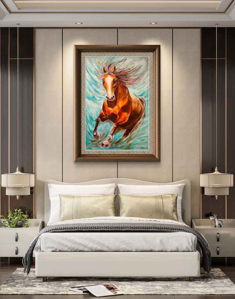 Original Abstract Horse Painting by Anita Jain