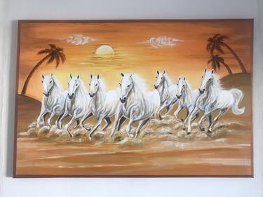 Original Figurative Horse Paintings by ANITA JAIN